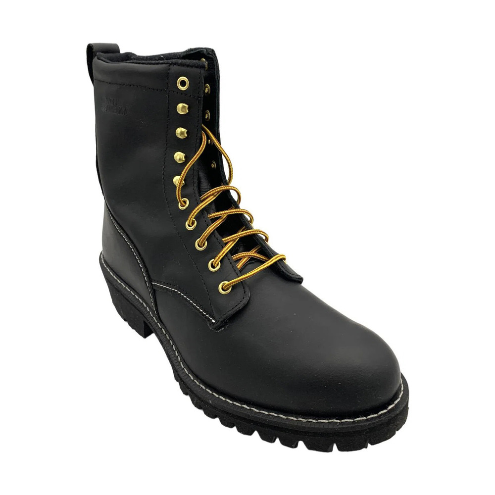 Work America Men's 8" Regular Toe Work Boots Black - Medium